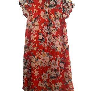 High low Smocked neck Ruffles Easter Garden Vibrant Summer Event Brunch Dress